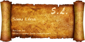 Samu Léna névjegykártya